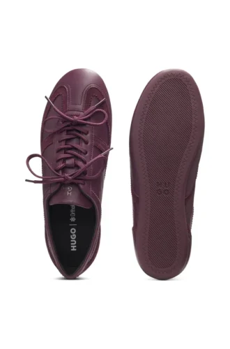 Sneaker aus Nappaleder mit Wildlederbesatz
