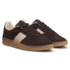 Sneaker aus Wildleder mit Besätzen aus Glattleder