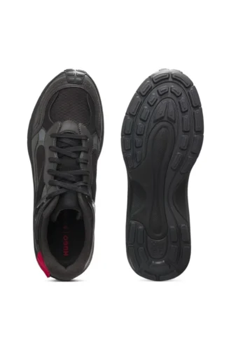 Sneaker mit Fersenschutz und Akzenten aus Kunstwildleder