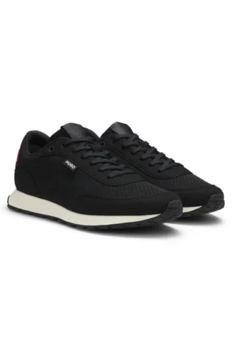 Sneaker mit gestricktem Obermaterial und Logo-Flagge