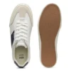 Sneaker mit Lederbesatz aus Kunstleder