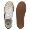 Sneaker mit Lederbesatz aus Kunstleder