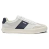 Sneaker mit Lederbesatz aus Kunstleder