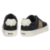 Sneaker mit Lederbesatz aus Kunstleder