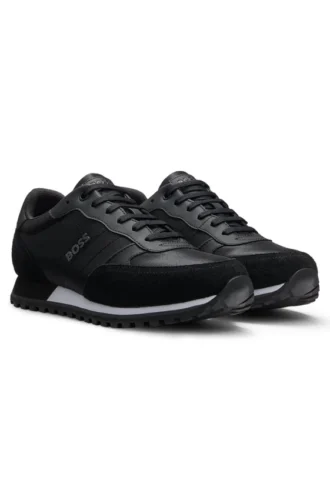 Sneaker mit Logo-Besatz und Details aus Kunstleder