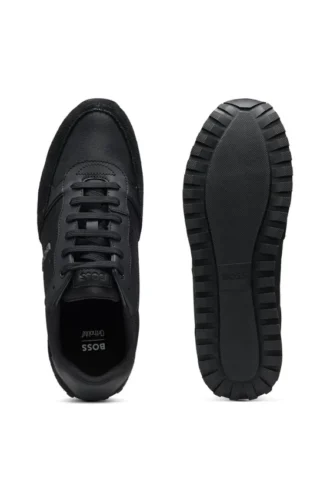 Sneaker mit Logo-Besatz und Details aus Kunstleder