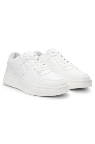 Sneaker mit Mesh-Einsätzen aus Kunstleder