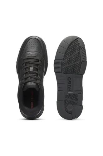 Sneaker mit Mesh-Einsätzen aus Kunstleder