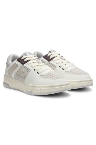Sneaker mit Mesh und Kunstleder