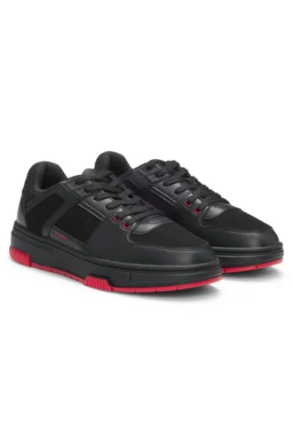 Sneaker mit Mesh und Kunstleder
