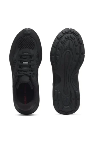 Sneaker mit Mesh und Kunstleder