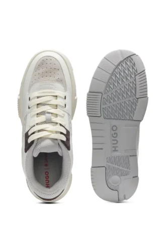 Sneaker mit Mesh und Kunstleder