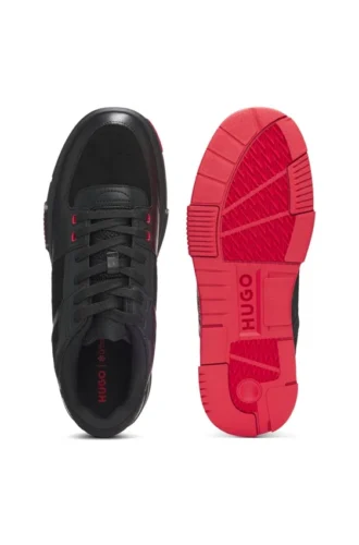 Sneaker mit Mesh und Kunstleder
