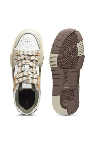 Sneaker mit Mesh und Kunstleder