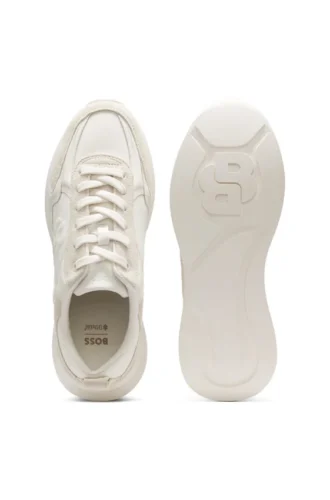 Sneaker mit Wildlederbesatz aus Kunstleder