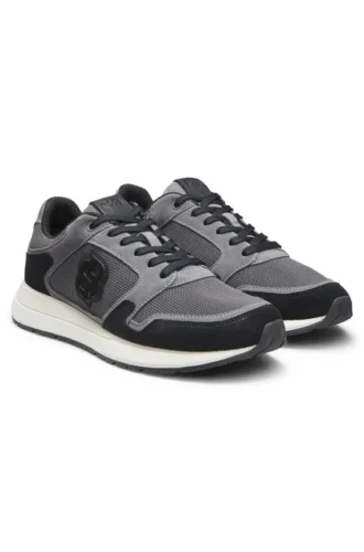 Sneaker mit Wildlederbesatz und Double-B-Monogramm