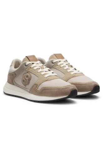 Sneaker mit Wildlederbesatz und Double-B-Monogramm
