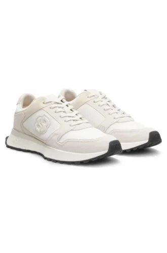 Sneaker mit Wildlederbesatz und Double-B-Monogramm