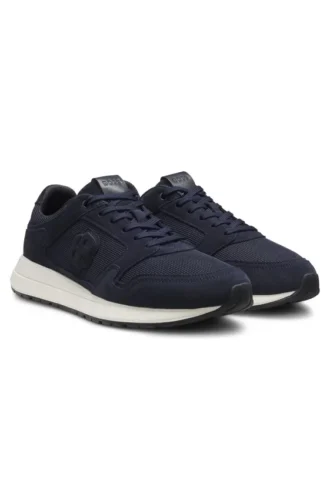 Sneaker mit Wildlederbesatz und Double-B-Monogramm