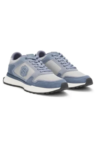 Sneaker mit Wildlederbesatz und Double-B-Monogramm