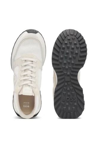 Sneaker mit Wildlederbesatz und Double-B-Monogramm