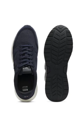 Sneaker mit Wildlederbesatz und Double-B-Monogramm