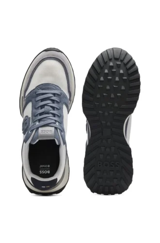 Sneaker mit Wildlederbesatz und Double-B-Monogramm