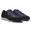 Sneaker mit Wildlederbesatz und gerippter Sohle