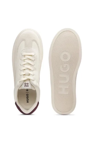 Sneaker mit Wildlederbesatz und niedrigem Profil