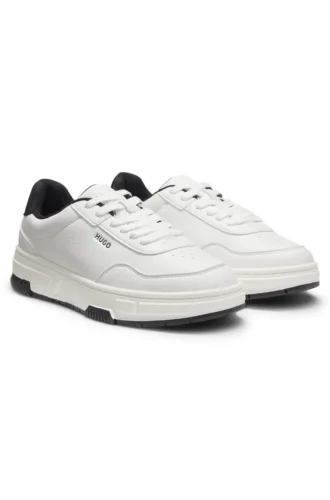 Sneaker mit Zickzack-Naht aus Kunstleder
