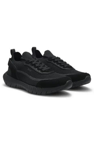 Sock-Sneaker mit Wildlederbesatz