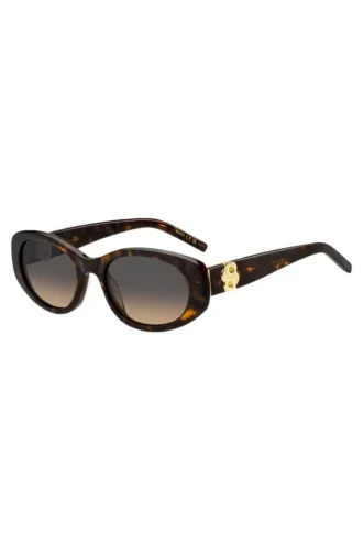 Sonnenbrille aus Acetat in Schildpattoptik mit Double-B-Monogramm