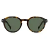Sonnenbrille aus gemustertem Acetat mit silberfarbenen Scharnieren
