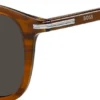 Sonnenbrille aus gemustertem Acetat mit Streifen an den Bügeln