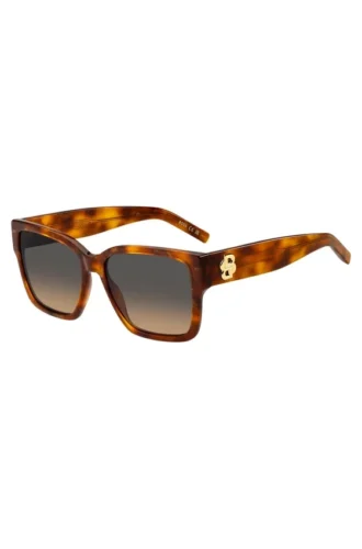 Sonnenbrille aus Havanna-Acetat mit Double-B-Monogramm
