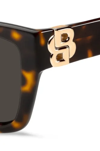 Sonnenbrille aus Havanna-Acetat mit Double-B-Monogramm