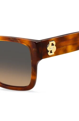 Sonnenbrille aus Havanna-Acetat mit Double-B-Monogramm