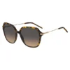 Sonnenbrille aus Havanna-Acetat mit goldfarbenen Bügeln