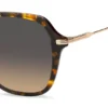 Sonnenbrille aus Havanna-Acetat mit goldfarbenen Bügeln