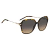 Sonnenbrille aus Havanna-Acetat mit goldfarbenen Bügeln