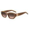 Sonnenbrille aus hellbraunem Acetat mit Double-B-Monogramm