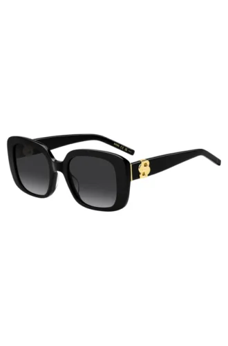 Sonnenbrille aus schwarzem Acetat mit Double-B-Monogramm