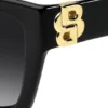 Sonnenbrille aus schwarzem Acetat mit Double-B-Monogramm