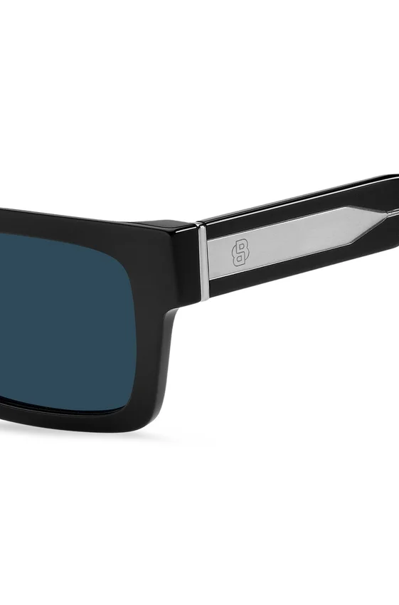 Sonnenbrille aus schwarzem Acetat mit Double-B-Monogramm Sonnenbrille aus schwarzem Acetat mit Double-B-Monogramm