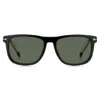 Sonnenbrille aus schwarzem Acetat mit goldfarbenen Metallbeschlägen Sonnenbrille aus schwarzem Acetat mit goldfarbenen Metallbeschlägen