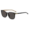 Sonnenbrille aus schwarzem Acetat mit goldfarbenen Verzierungen
