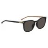 Sonnenbrille aus schwarzem Acetat mit goldfarbenen Verzierungen