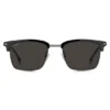 Sonnenbrille aus schwarzem Acetat mit Stahlverzierungen