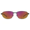 Sonnenbrille aus schwarzem Metall mit ausgeschnittenem Logo