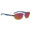 Sonnenbrille aus schwarzem Metall mit ausgeschnittenem Logo